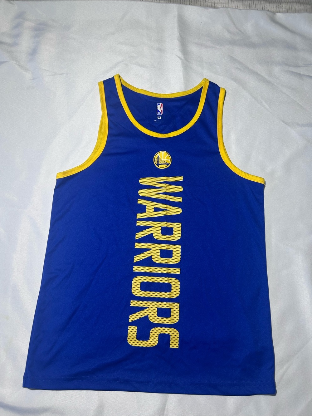 Golden State Warriors Kevin Durant NBA Tank Jersey - Blue & Yellow Sz M